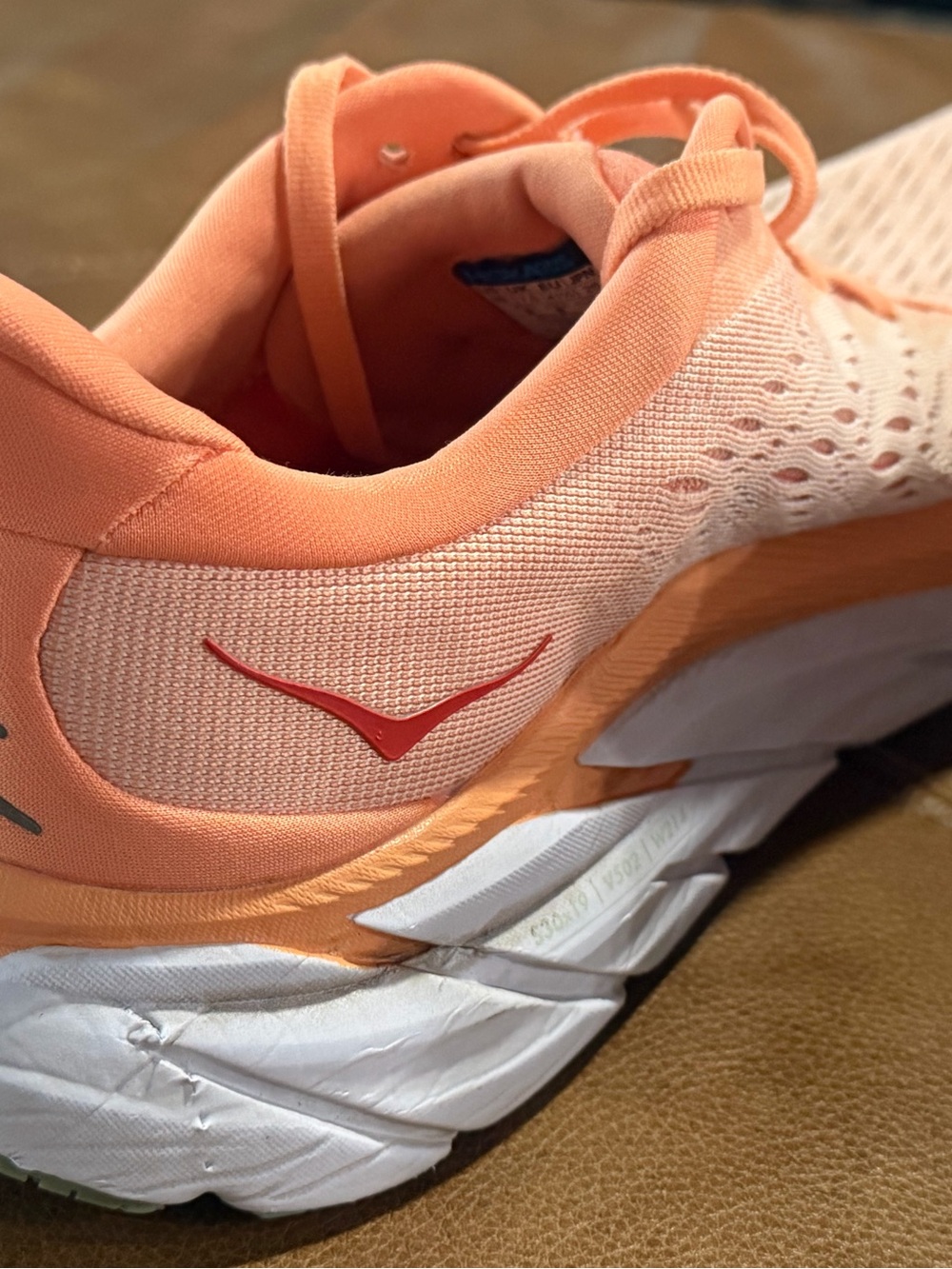 Womens Hoka One One Sneakers Clifton 8 'CSPY orange' Running size 9 - Picture 7 of 11